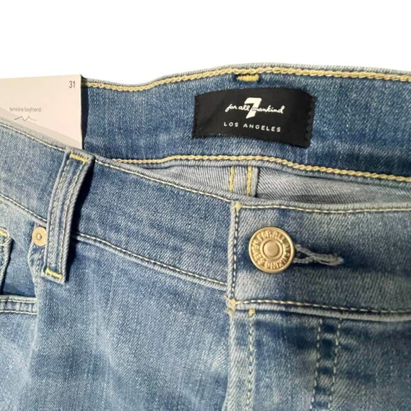 7 For All Mankind NWT Josefina Feminine Boyfriend Women's Jeans size 31 - Picture 7 of 16